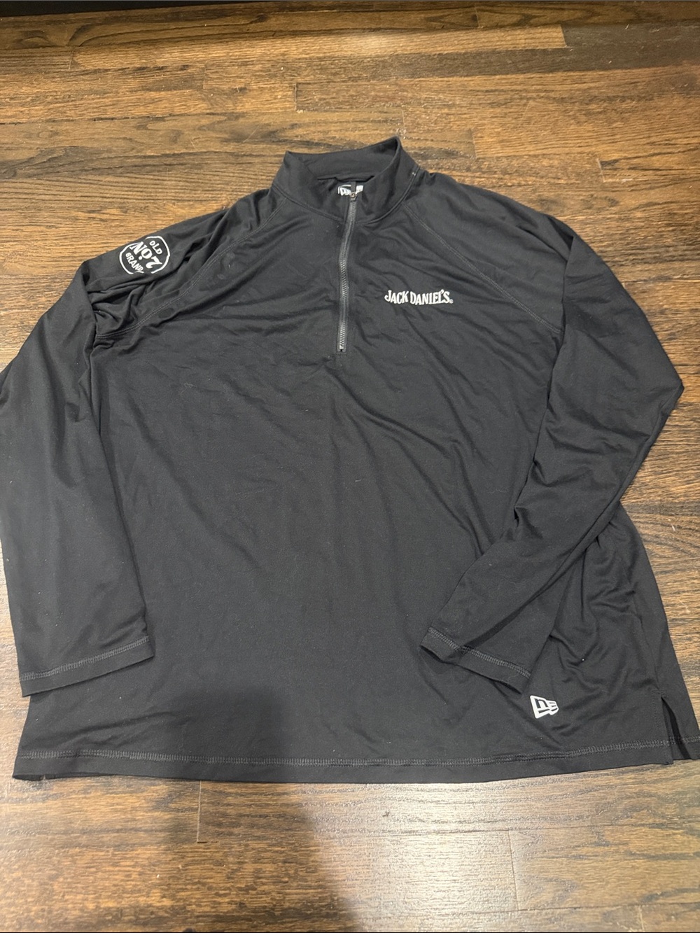 Jack Daniels Black Lightweight Quarter-Zip Shirt Jacket size xl